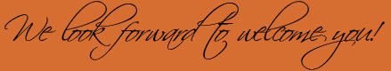 We look forward to welcome you!
